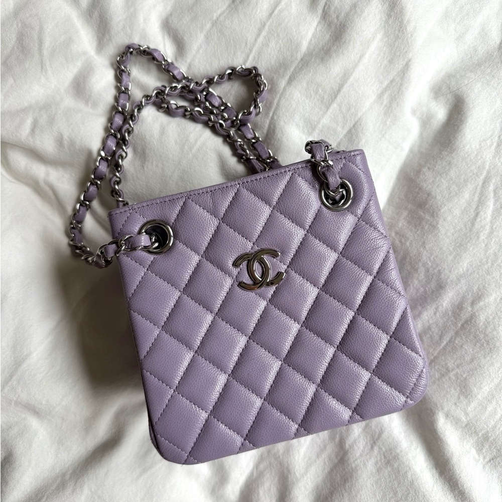 SOLD! Chanel Lavender Quilted Chain Bag